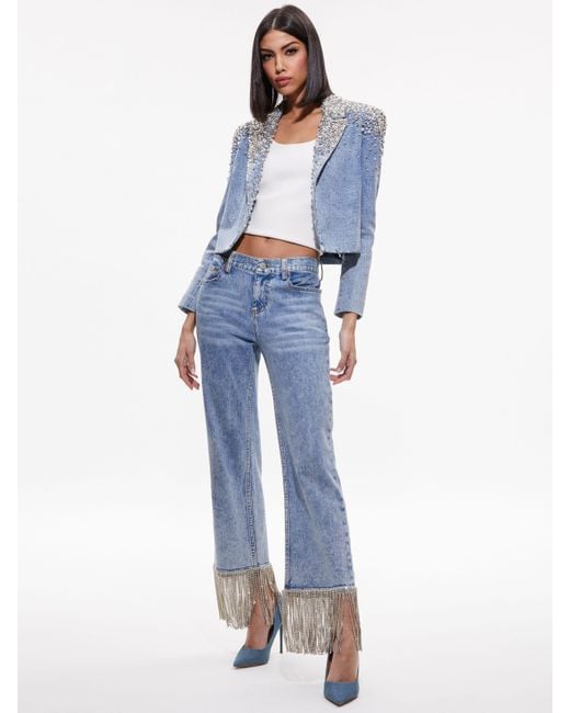 Alice and olivia crystal deals jeans