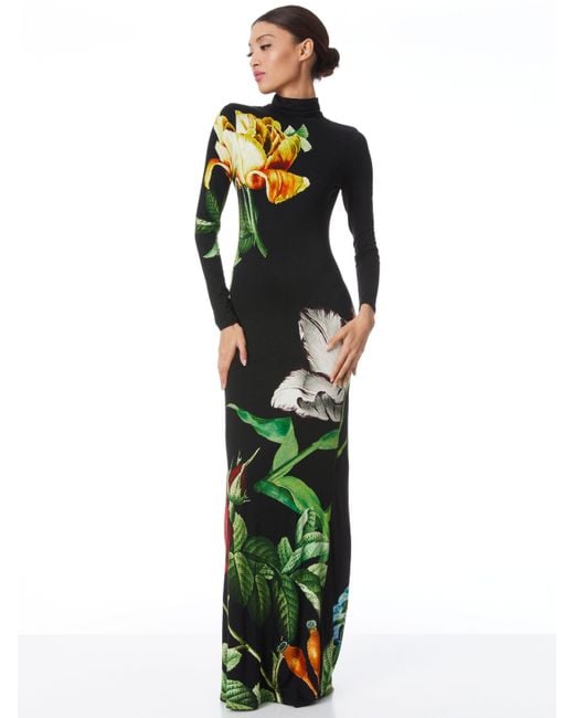 【alice + olivia】Delora フローラルオープンバック マキシ Delora Open Back Maxi Dress In Rosehips | Alice + Olivia