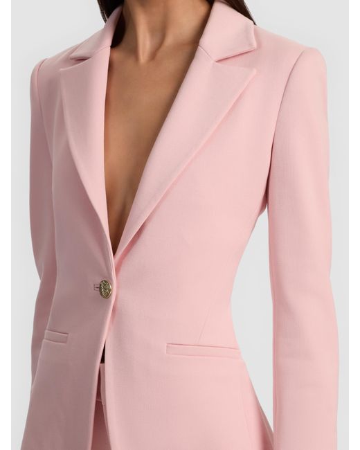 Alice + Olivia Pink Blake Fitted Blazer