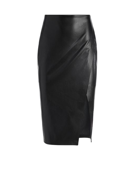 Alice + Olivia Black Siobhan Vegan Midi Skirt