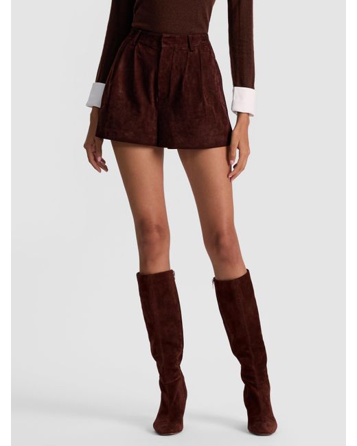 Alice + Olivia Black Conry Suede Short