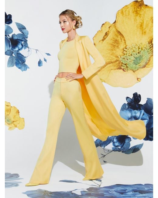 Alice + Olivia Yellow Andrew Pant