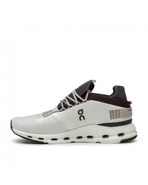 on cloudnova sneaker in white tan