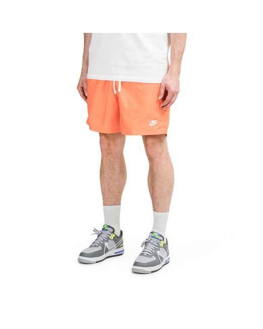 Nike Synthetic Woven Shorts in Orange for Men Lyst