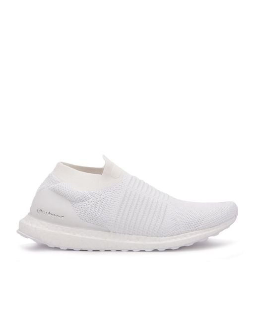 laceless white trainers