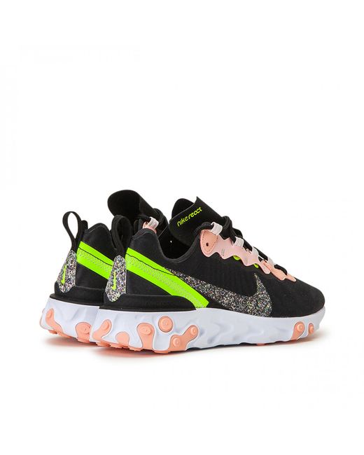nike black and pink regrind react element 55 trainers