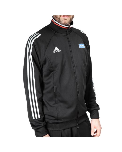 adidas black track jacket mens