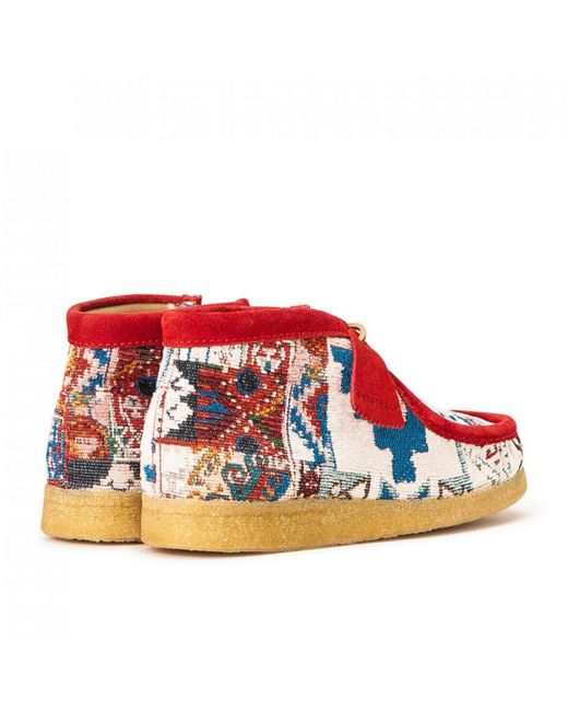 todd snyder x clarks originals kaleidoscopic red wallabee boot