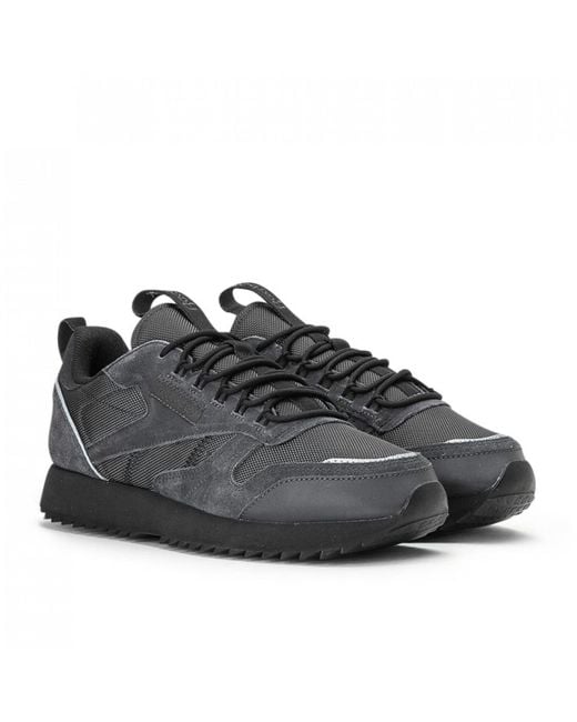 reebok classic leather ripple black
