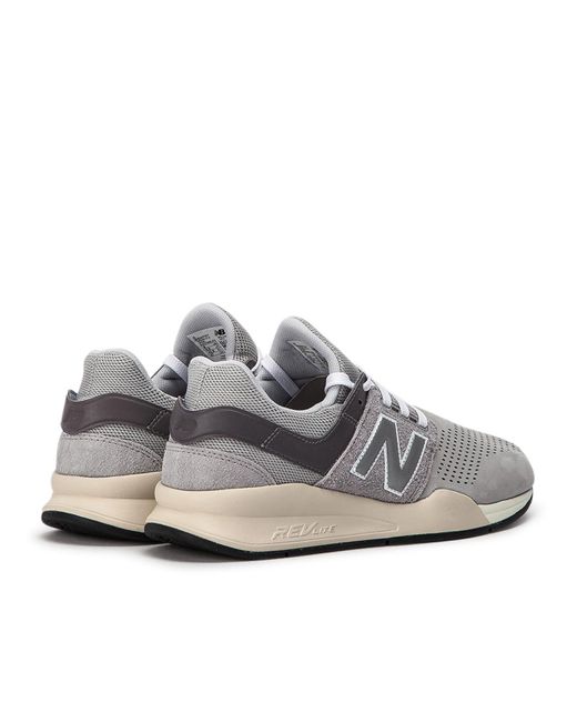 New Balance Leather Ms247 Gy in Grey 