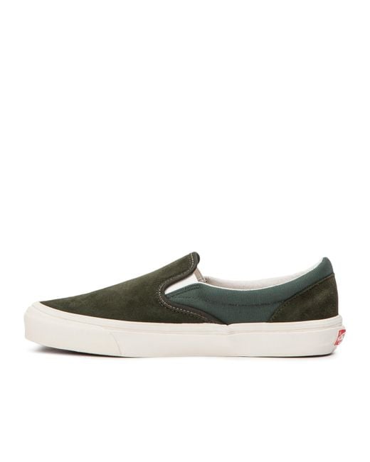slip on vans green