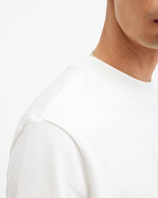 AllSaints White Nero Heavyweight Relaxed Fit T-shirt for men