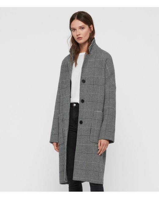 Indra check on sale coat