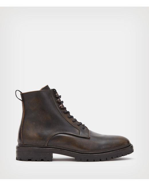 AllSaints Brown Men's Laker Leather Boots for men