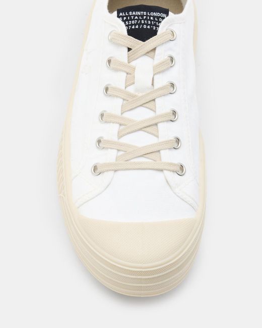 AllSaints White Sherman Tierra Low Top Trainers for men