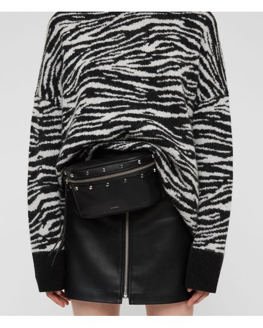 AllSaints Sid Leather Fanny Pack in 