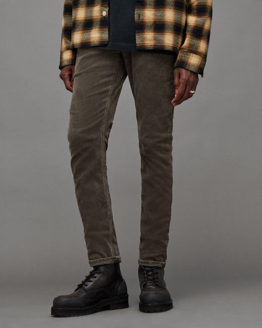 AllSaints Multicolor Rex Slim Fit Corduroy Jeans for men