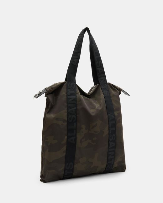 AllSaints Black Afan Spacious Recycled Tote Bag for men