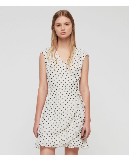 all saints polka dot dress