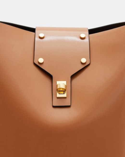 AllSaints White Miro Adjustable Leather Shoulder Bag