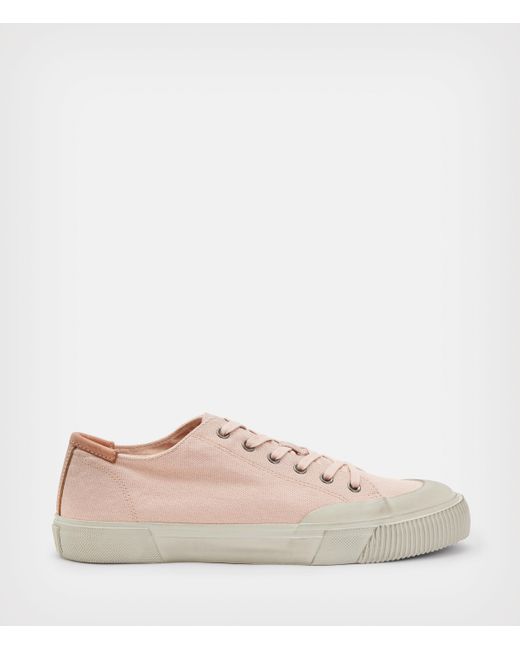 AllSaints Canvas Dumont Low Top Sneakers in Pink for Men Lyst