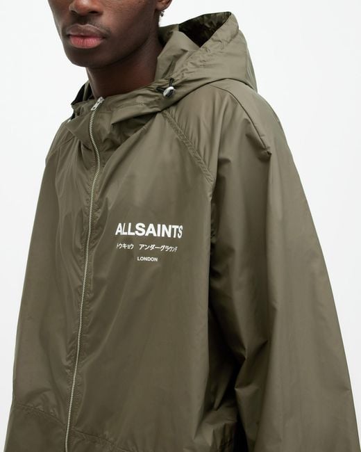 AllSaints Multicolor Underground Logo Oversized Hood Jacket for men