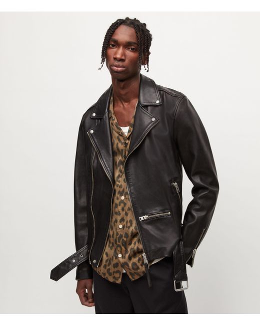 allsaints wick leather jacket