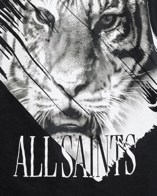 AllSaints Black Prowl Amelie Oversized Boxy T-shirt,
