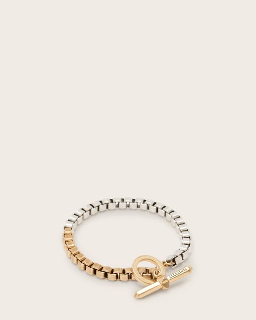 AllSaints Natural Box Two Tone Bracelet