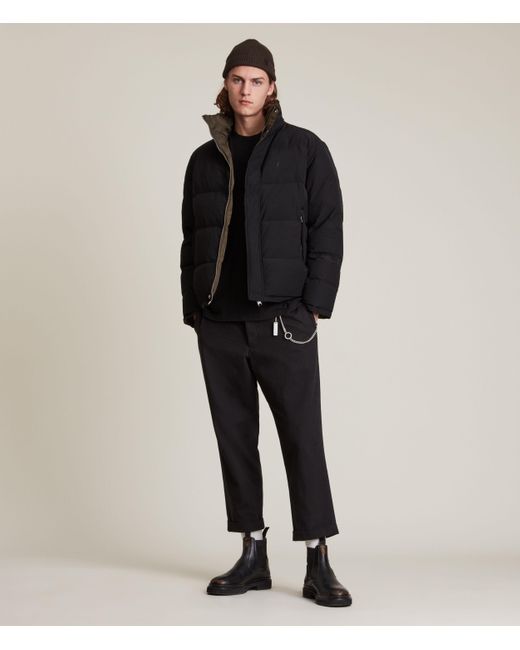 AllSaints Synthetic Novern Reversible Ramskull Puffer Jacket in Black