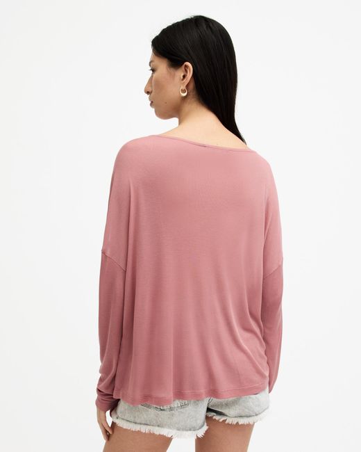 AllSaints Pink Rita Francesco Oversized T-shirt