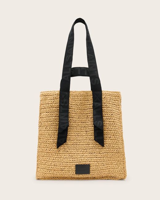 AllSaints Natural Lullah Woven Straw Tote Bag