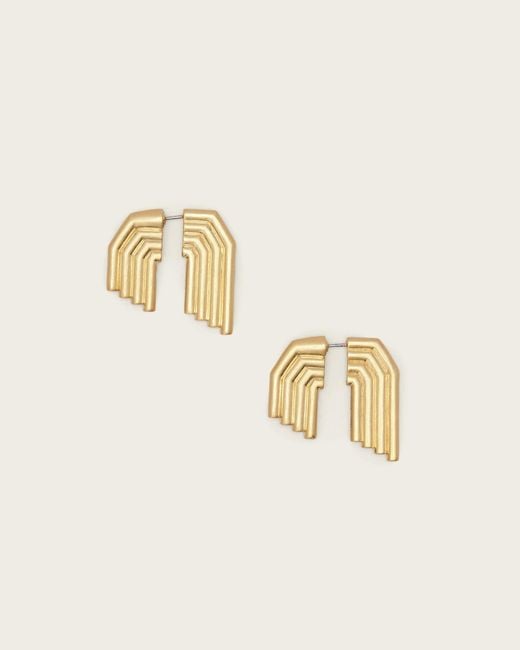AllSaints Natural Janna Front Back Earrings