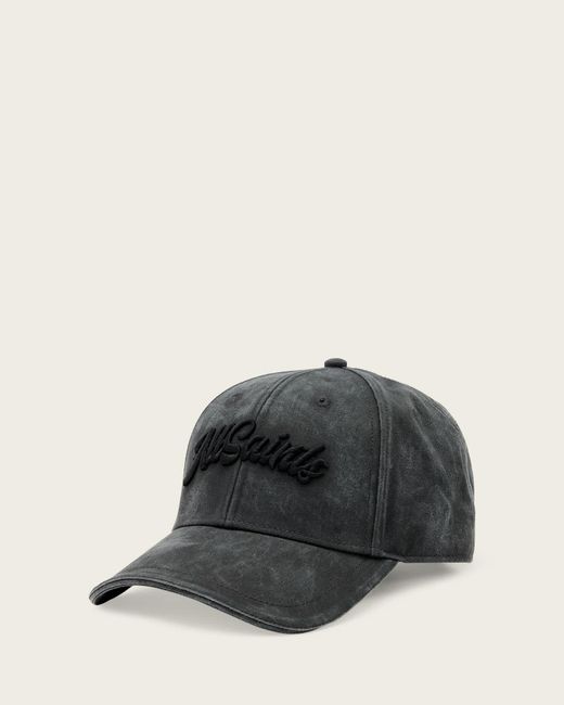 AllSaints Black Odyssey Washed Baseball Cap