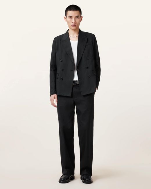 AllSaints Blue Newton Tailored Trousers for men