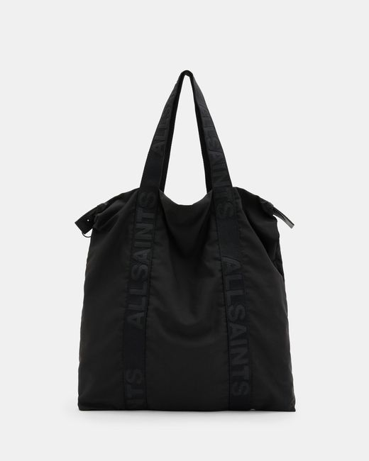 AllSaints Black Afan Spacious Recycled Tote Bag for men
