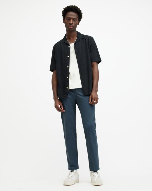 AllSaints Blue Walde Skinny Fit Chino Trousers, for men
