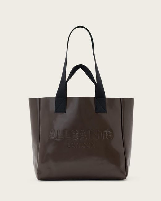 AllSaints Black Izzy Leather Tote Bag