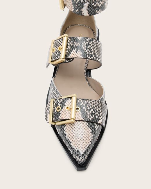 AllSaints Natural Sutton Leather Pointed Toe Shoes