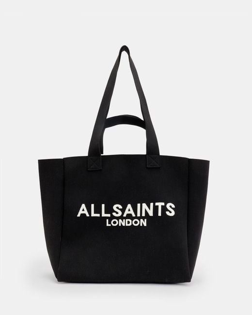 AllSaints Izzy East/West Tote (Black1) Tote Handbags