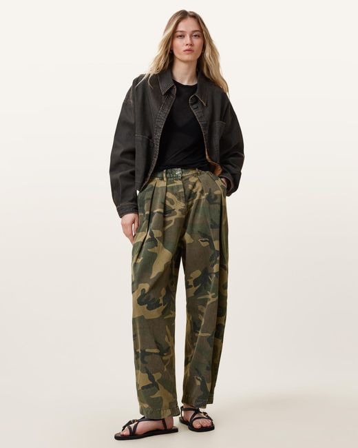 AllSaints Green Cotton Becca Barrel Leg Denim Jeans, /Us 12