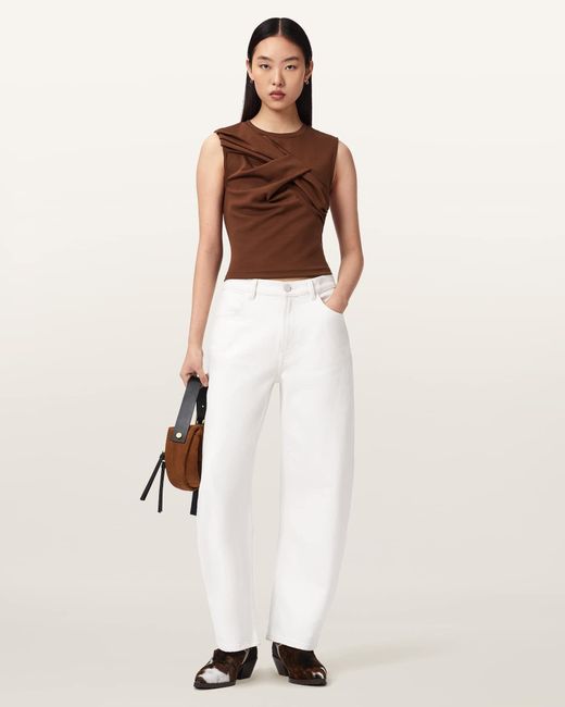 AllSaints Natural Nella Slim Fit Sleeveless Tank Top