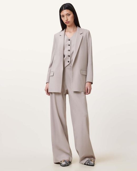 AllSaints Natural Aleida Lightweight Tri Blazer