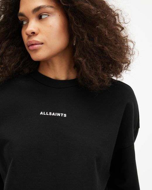 AllSaints Black Disc Lila Oversized Sweatshirt
