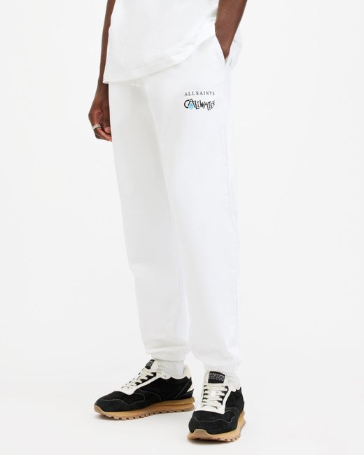 AllSaints White Caliwater Relaxed Fit Sweatpants