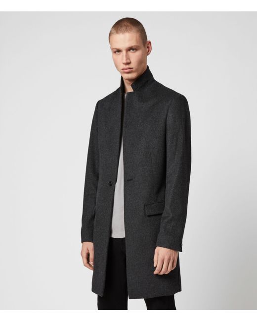 AllSaints Merton Cashmere Blend Coat in Black for Men Lyst Canada