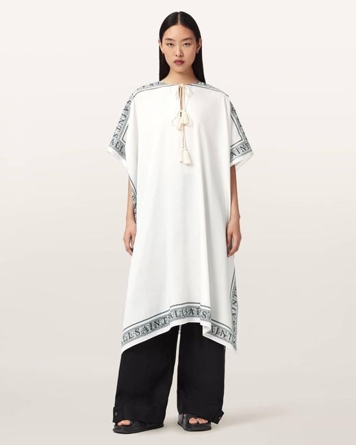 AllSaints Natural Tess Kaftan Maxi Dress