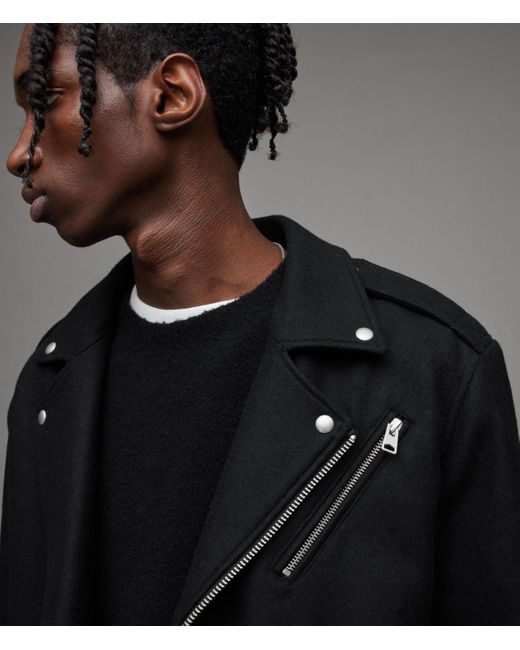 Devoto Wool Blend Biker Jacket 