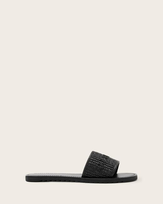 AllSaints Natural Hoxton Single Strap Sliders