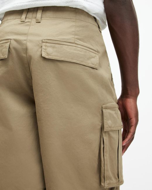 AllSaints Natural Slane Relaxed Fit Cargo Shorts, for men
